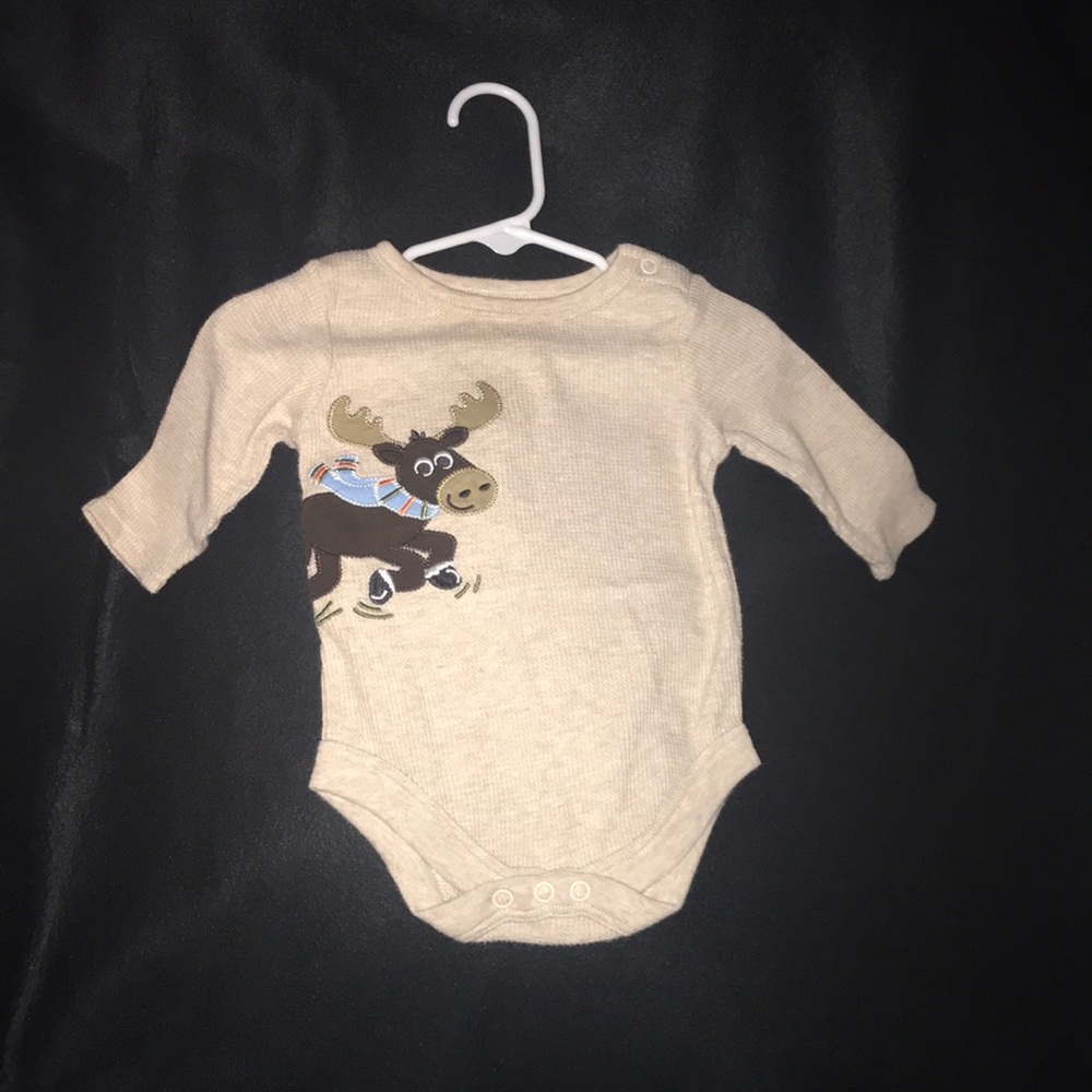 Garanamels Henley Material Moose Onesie 0-3M